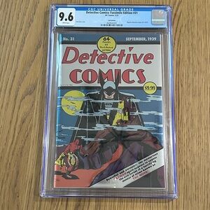 DC Comics Detective Comics No. 31 Facsimile Foil Edition CGC 9.6